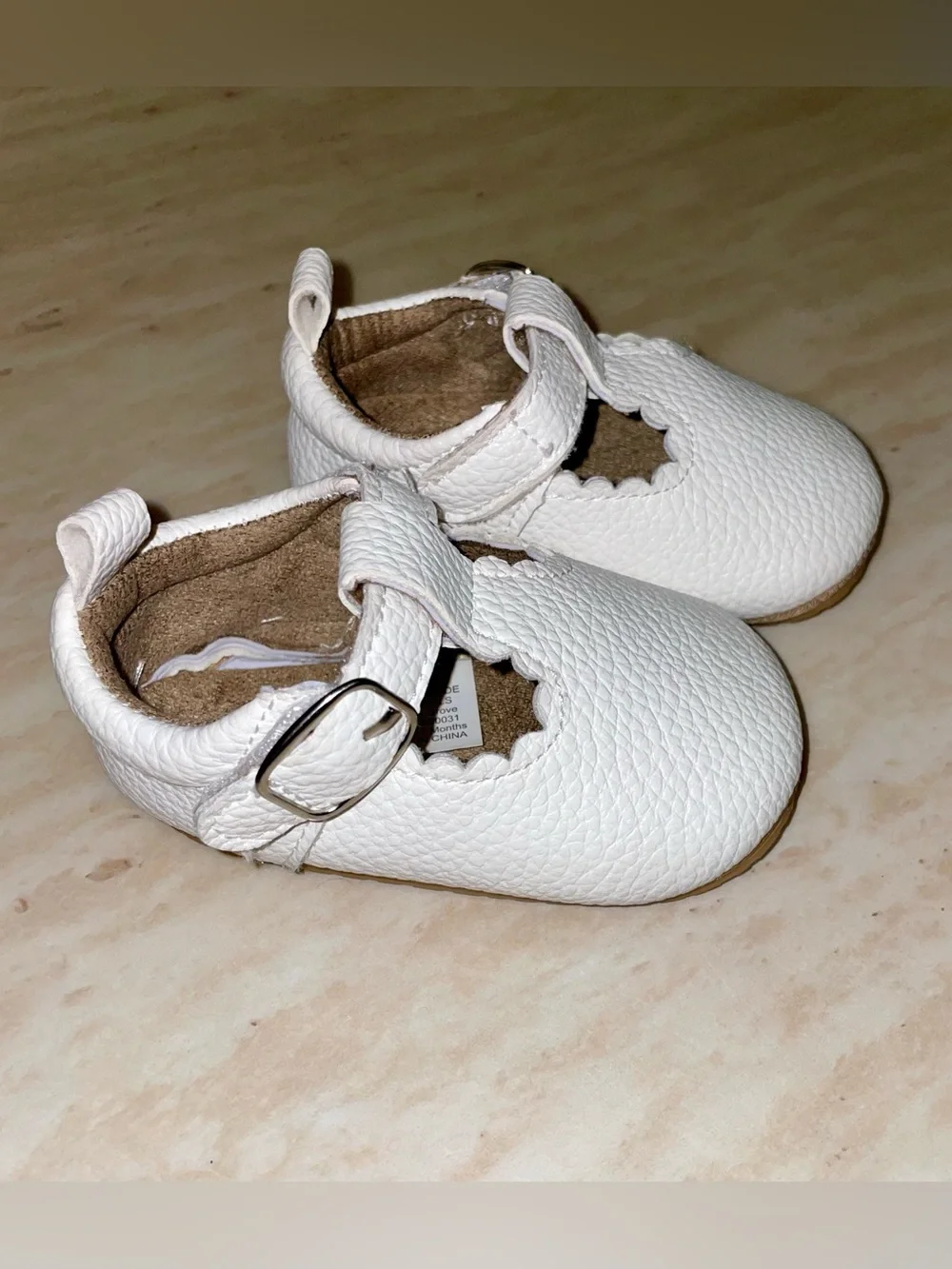 White Mary Jane Baby Shoes with Buckle
